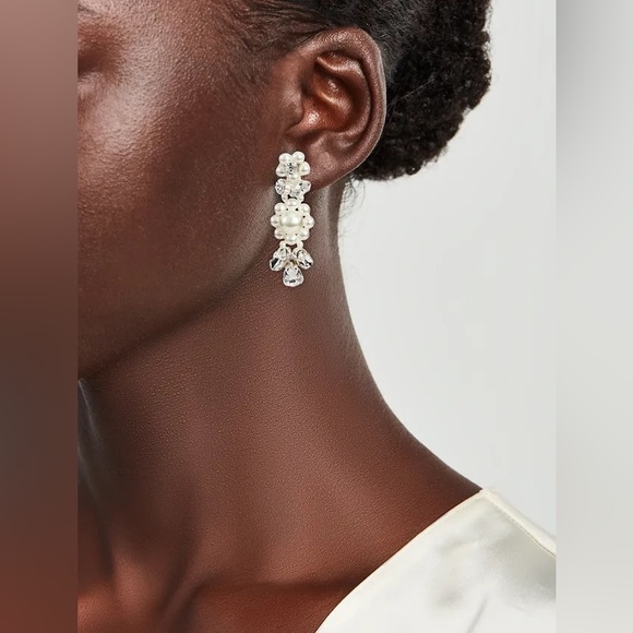 Simone Rocha Daisy Leaf Clyster Earrings - Picture 2 of 7